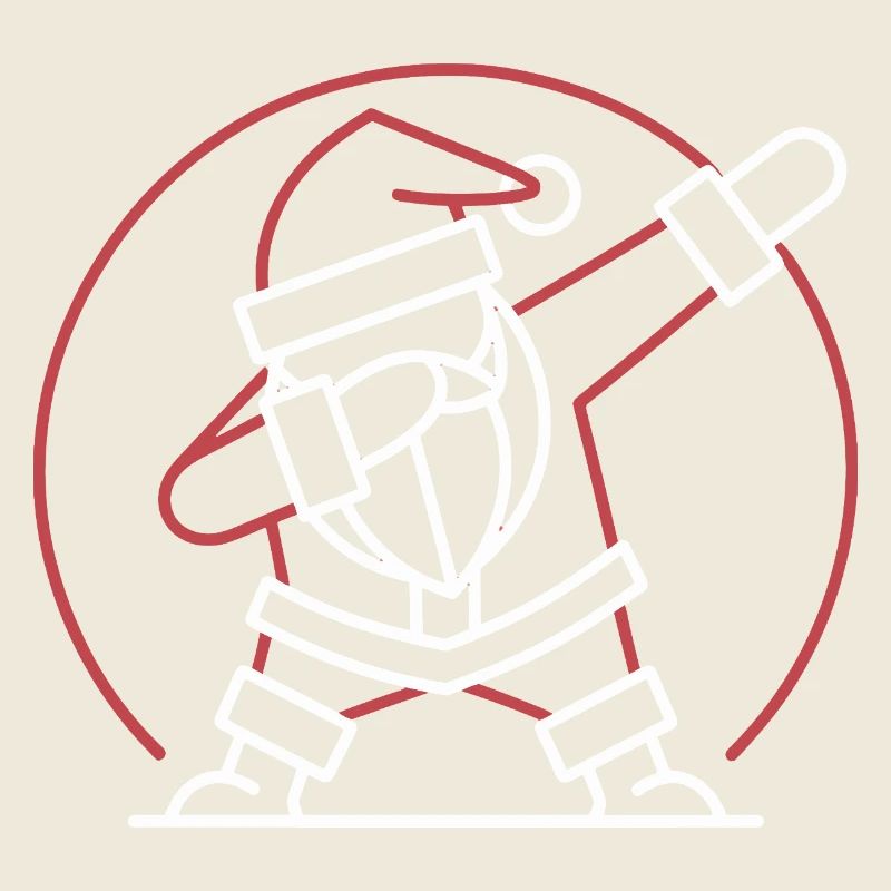  Weihnachtsmann Dab Pose Lustiger Santa Dabbing