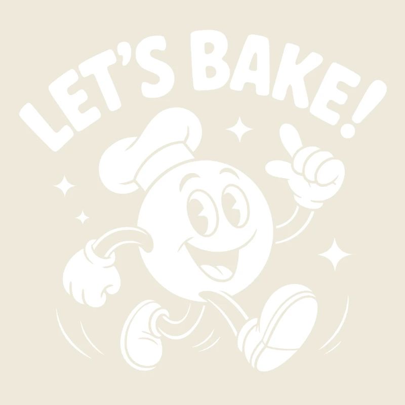 Lets Bake Cartoon Backen Mascot