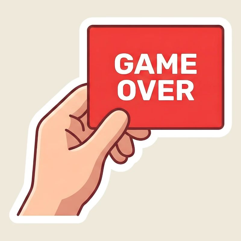Game Over Retro-Schild