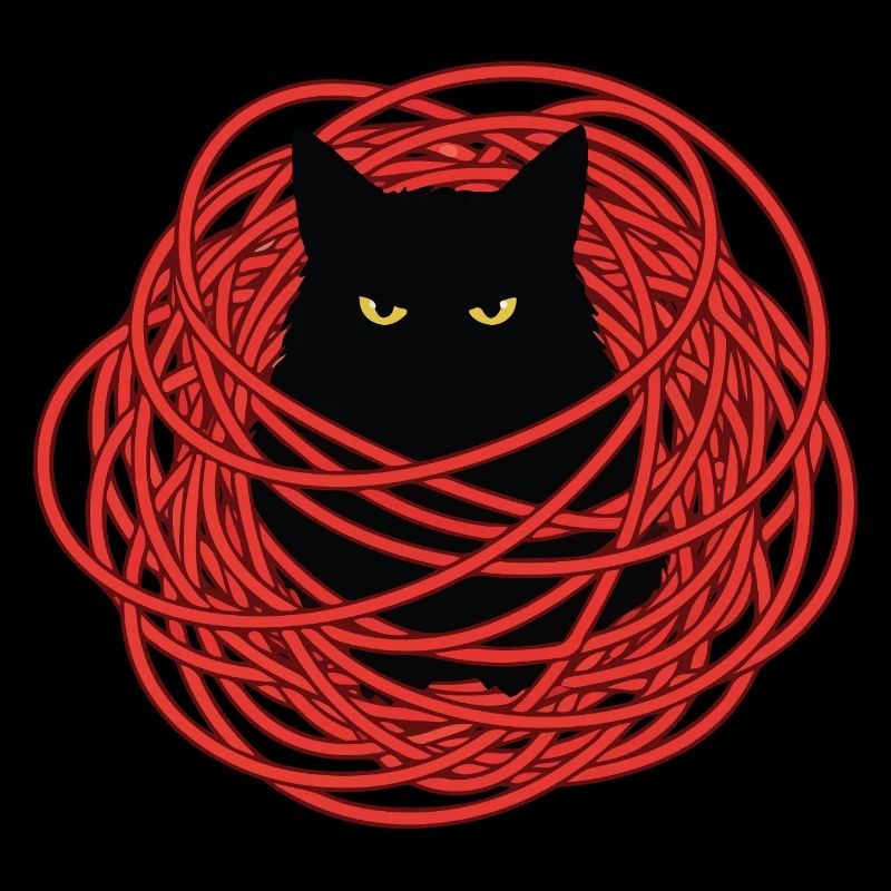 Cable Nest Chat Câbles Humour