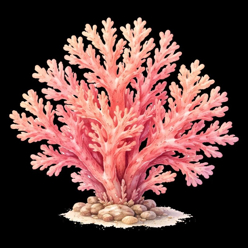 Rosa Koralle Illustration