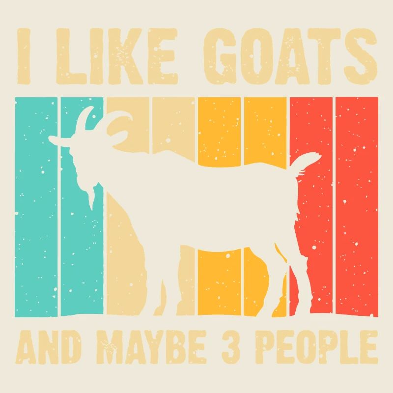 Ziegensilhouette auf Regenbogenplanken