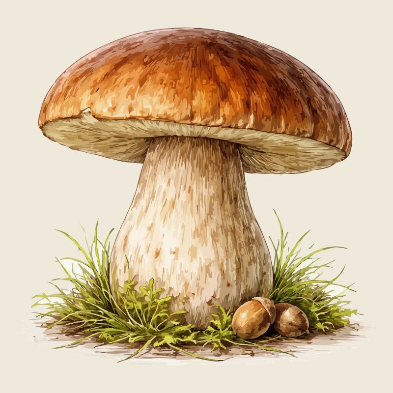 Illustration de champignon forestier