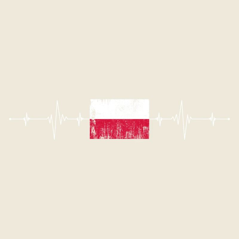 Drapeau de la Pologne Heartbeat