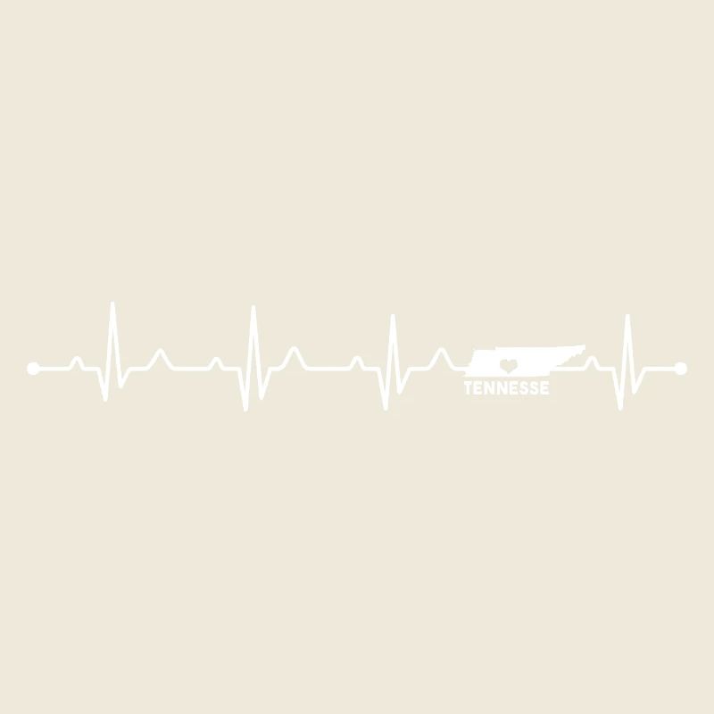 Tennessee State Heart Outline Volunteer Pride
