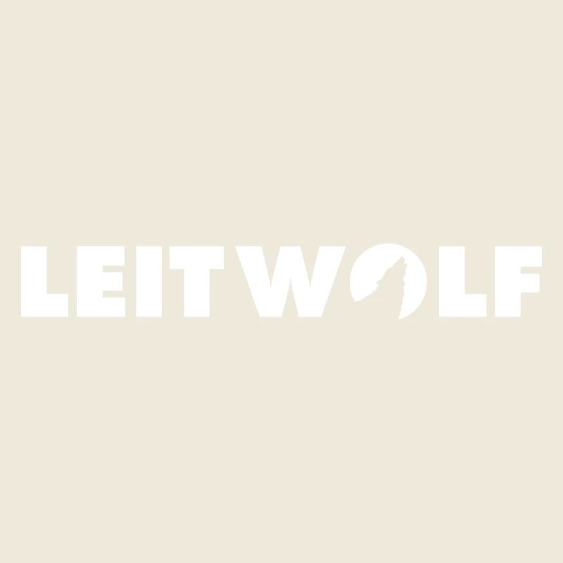 Leitwolf Schriftzug in weiß