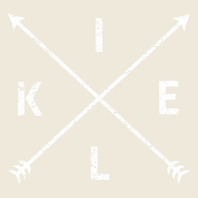 KIEL lustiges Hipster Logo Stadt Geschenk Pfeile