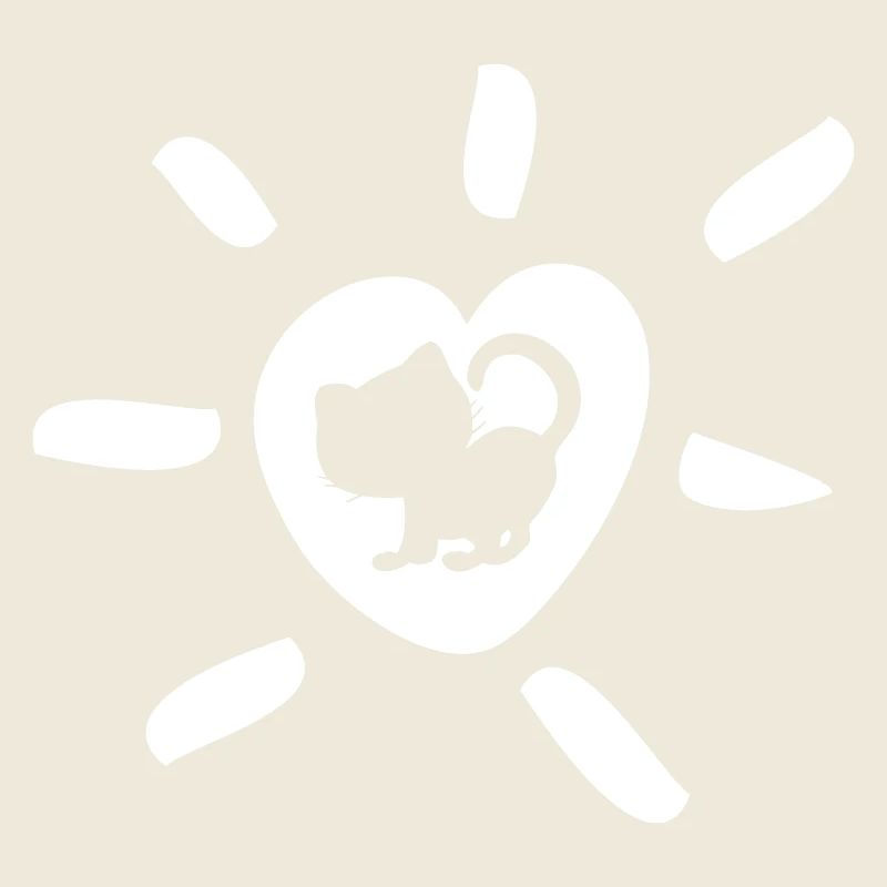 Heart Cat Rays Fan Comic Animal Love Cats Cute