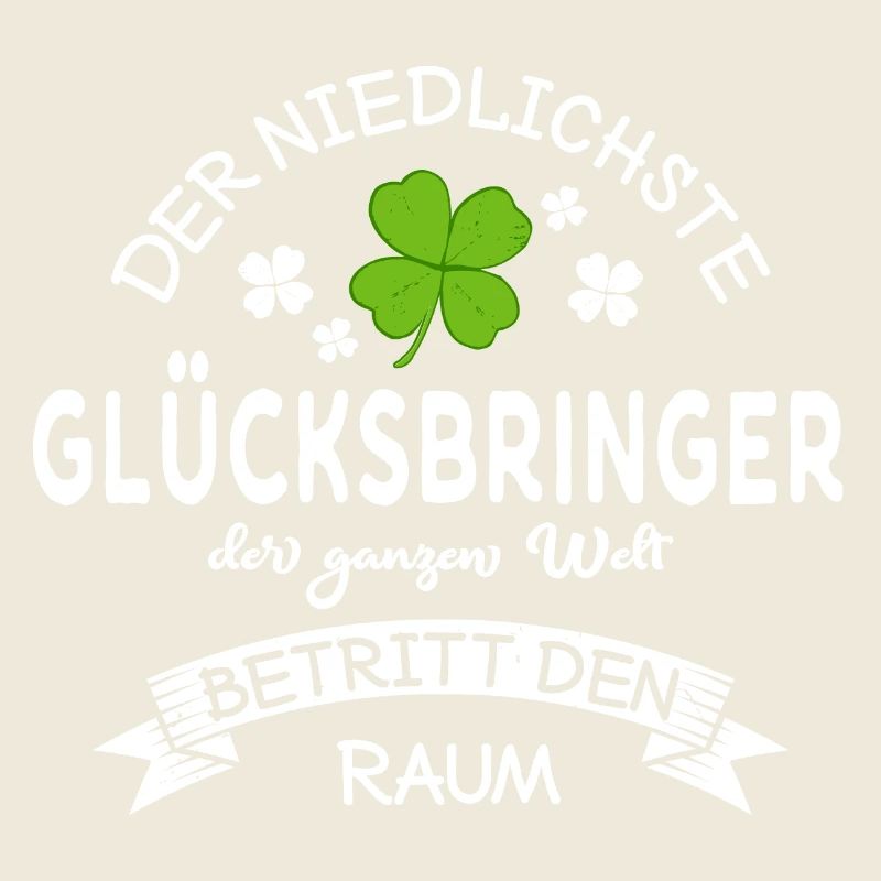 Glücksbringer betritt den Raum Kleeblatt Spruch