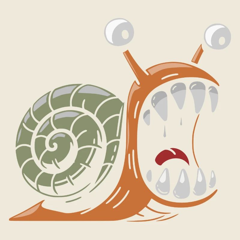 escargot avec des grandes dents