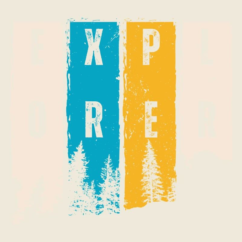 Explorer Forest Trees Silhouette
