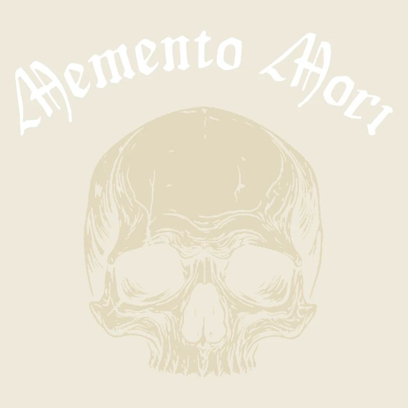 Skull Gothic Schrift Memento Mori