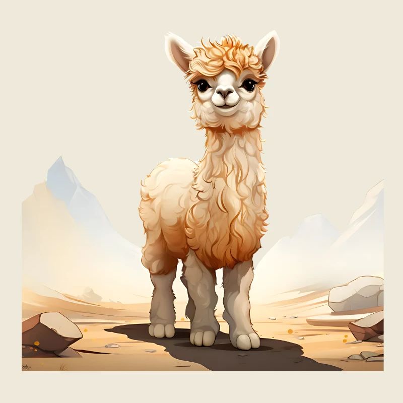Alpaca in the sunlight