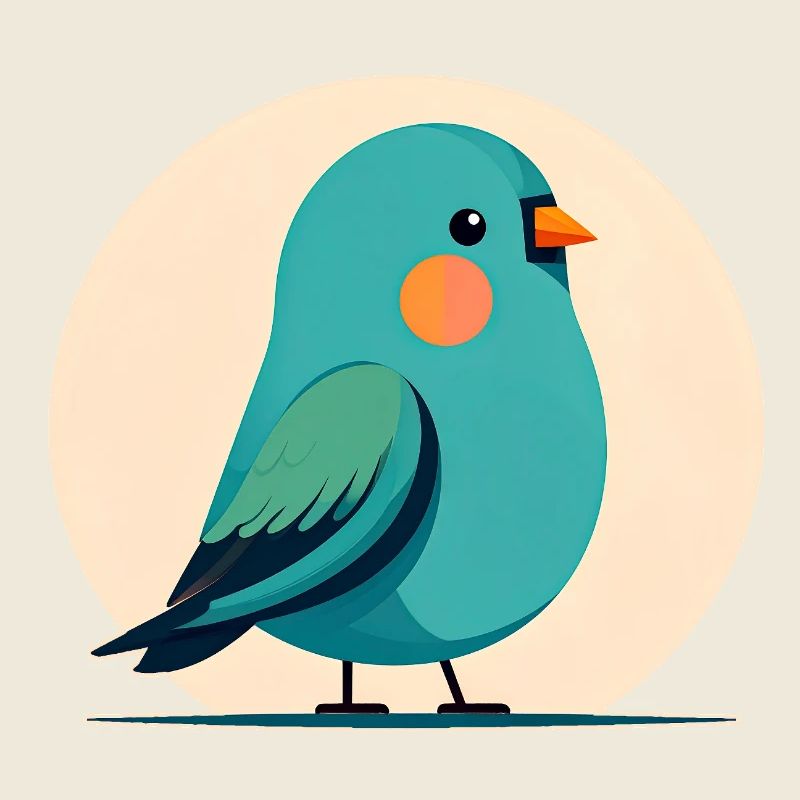 Kleiner grün-blauer Vogel