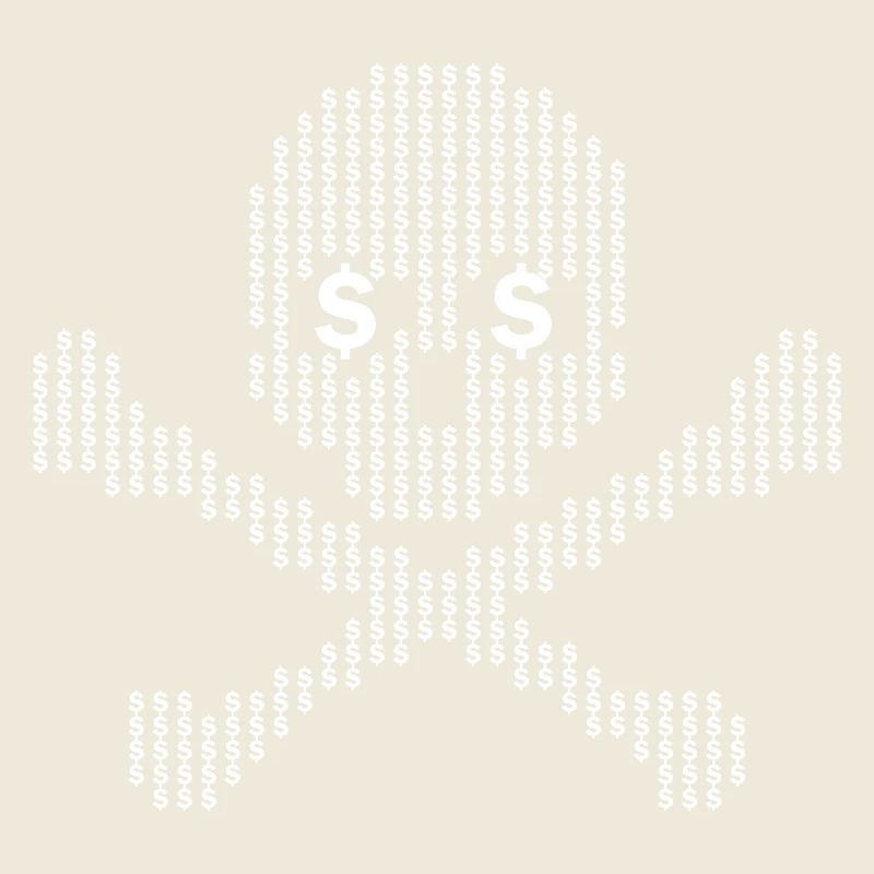 Dollar Skull Crossbones