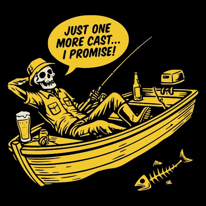 Encore un casting, Angler fun Shirt, sweat à capuche, casquette