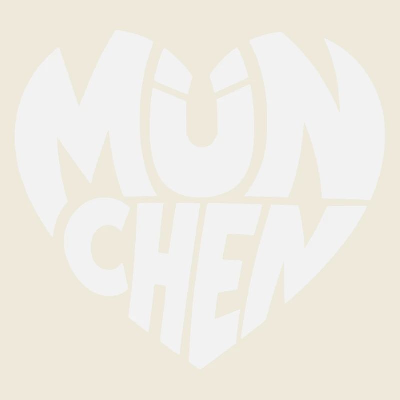 München Herzlogo Typografie