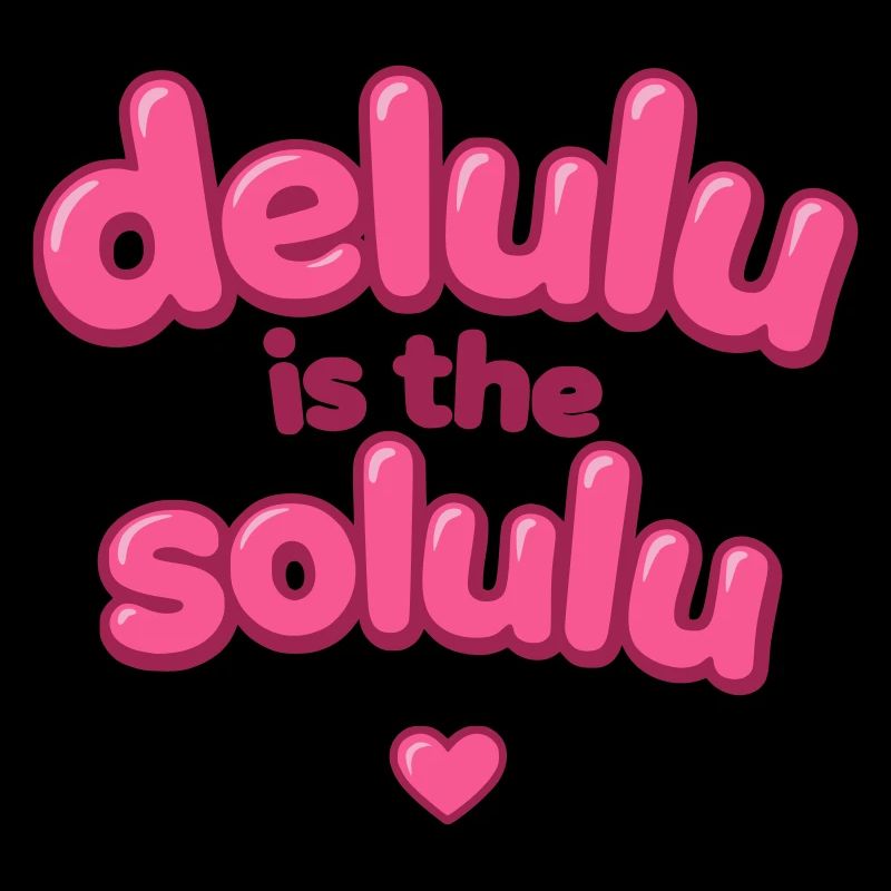 Delulu Pink Bubble Text