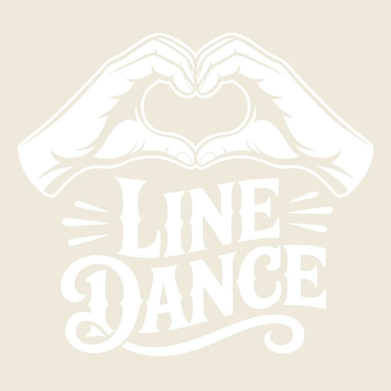 Line Dance Heart Hand Logo