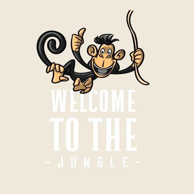Jungle Monkey Bienvenue Design