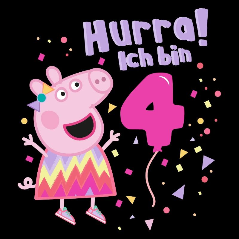 Peppa Wutz Hurra Ich Bin 4 Jahre Geburtstag