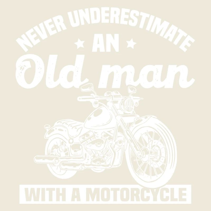 Unterschätzen Sie niemals einen alten Mann mit einem Motorrad