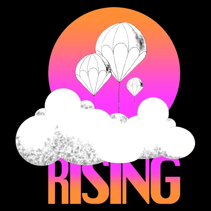 Aufstieg der Ballons im Morgenrot