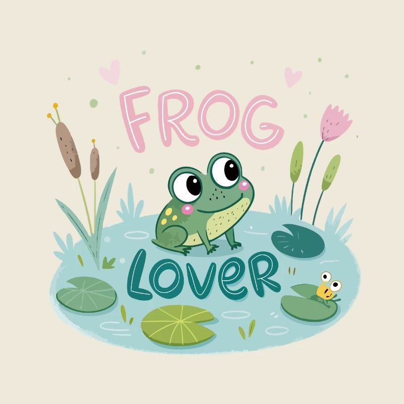Design de grenouille amoureuse dans la nature