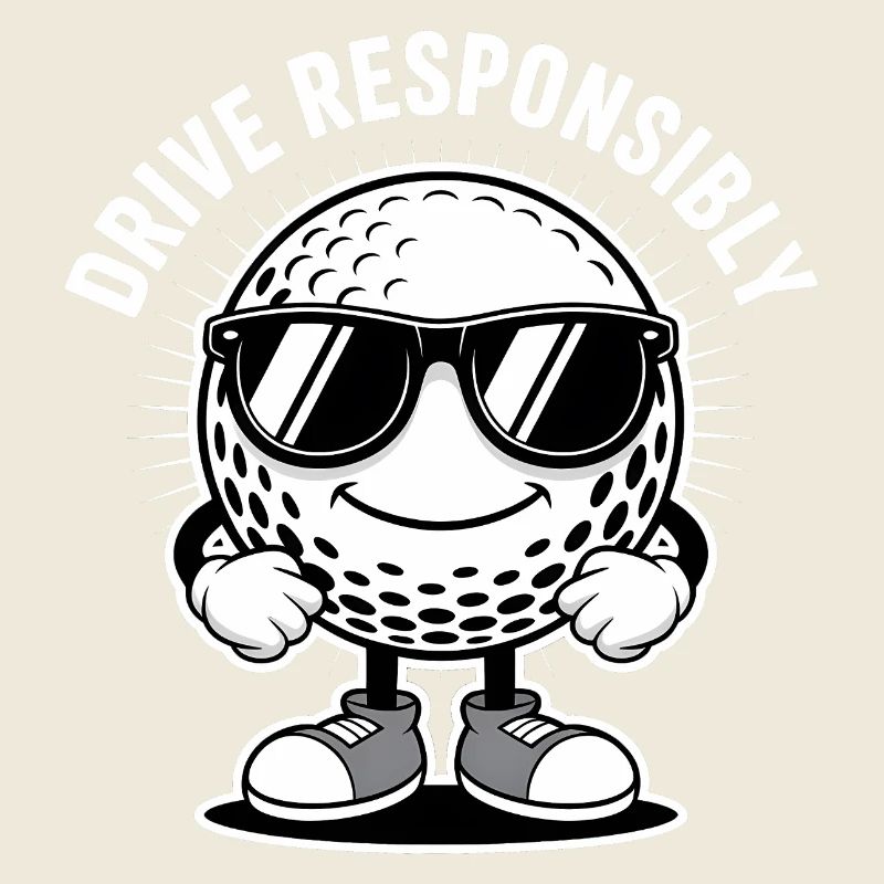 Cooler Golfball "Drive Responsibly" - Sport Logo