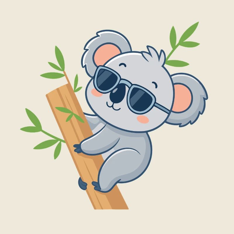 Koala auf Casual Bambus