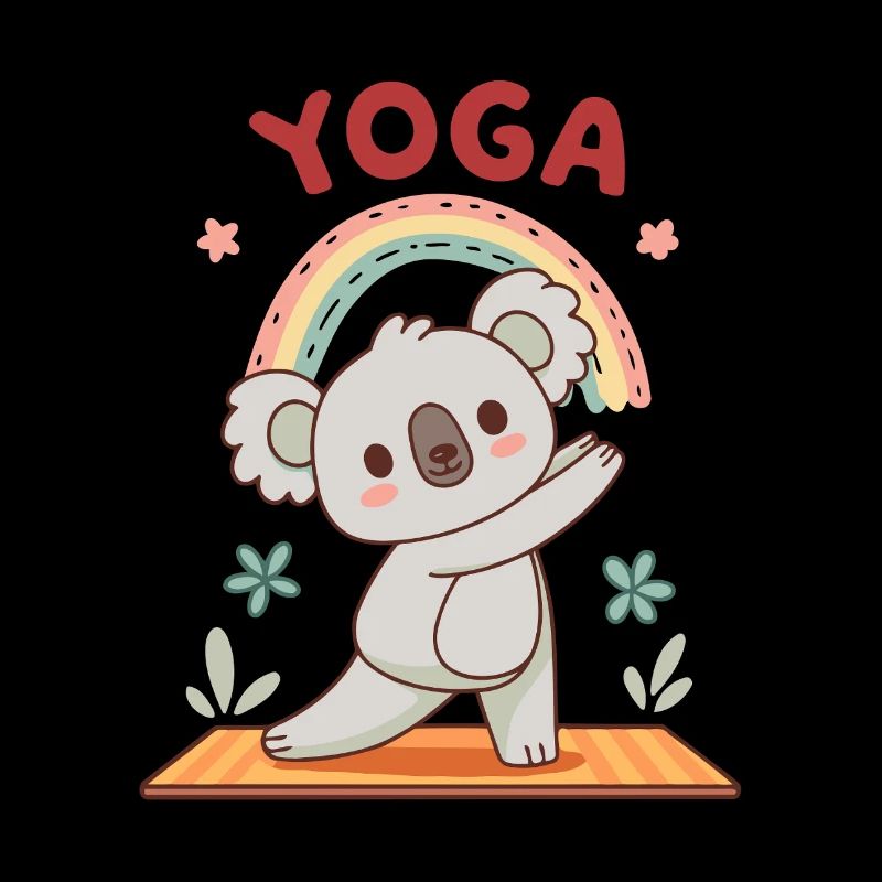 Koala Yoga Regenbogen