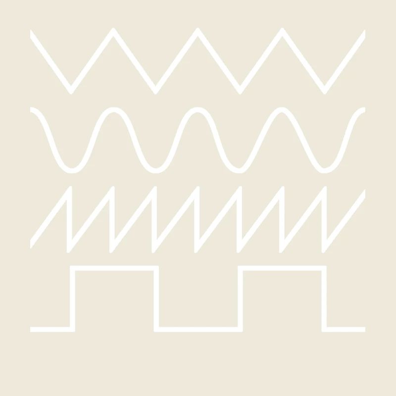 Synthesizer Waveforms (white font) #2