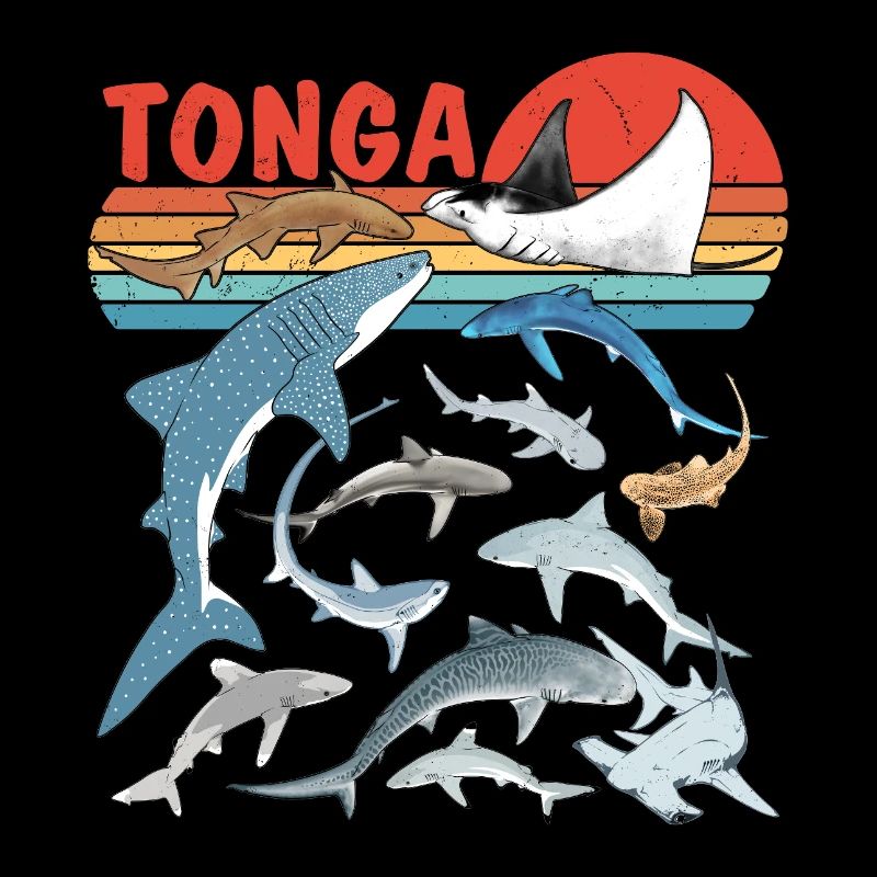 Espèces de requins tonga Requin tigre Requins taureaux raies mantas