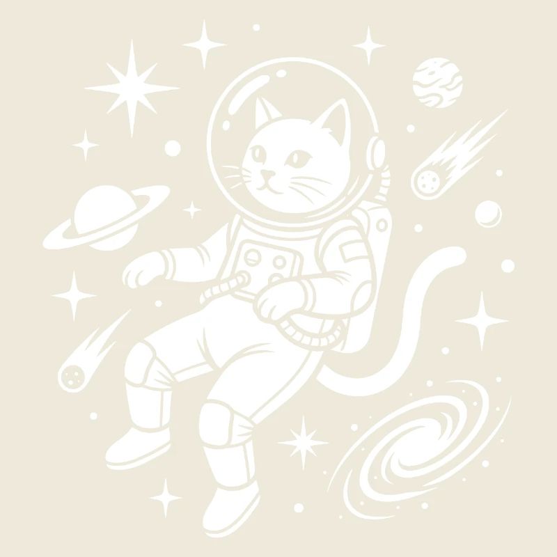 Space cat in astronaut costume