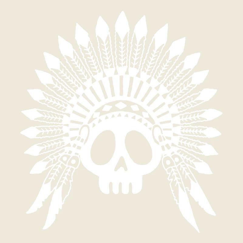 Indian Chief Skull (White)
