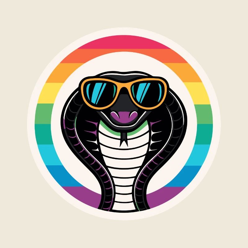 Royal Cobra Rainbow Retro Eyeglasses