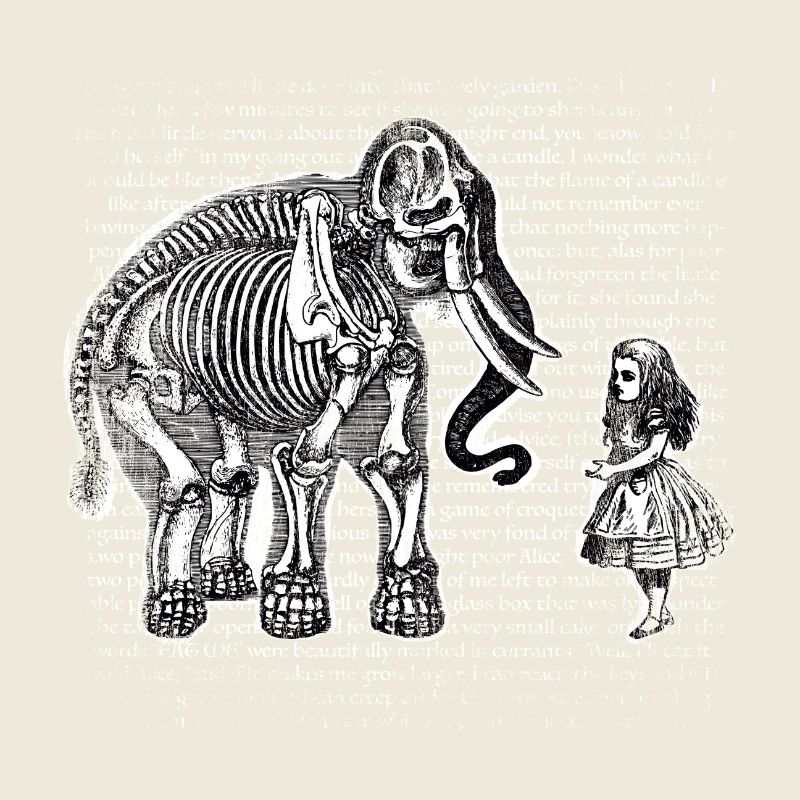 Alice im Wunderland und der Elefant