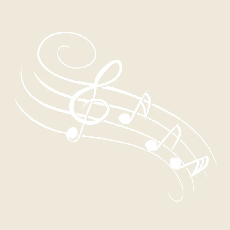 Music notes - white