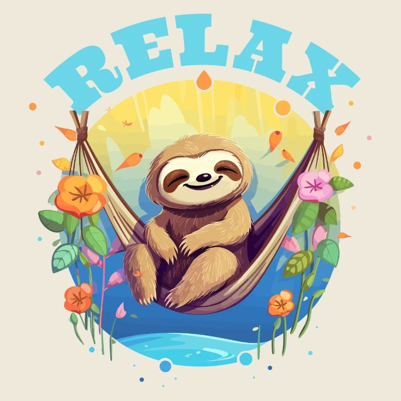 Relax - Entspanntes Faultier Design - witzig