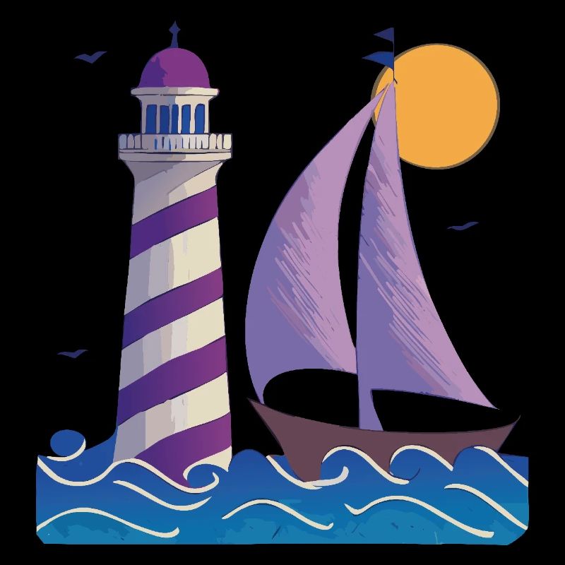 Phare avec bateau