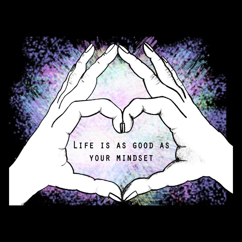 Hands form a heart. Mindset. Love.