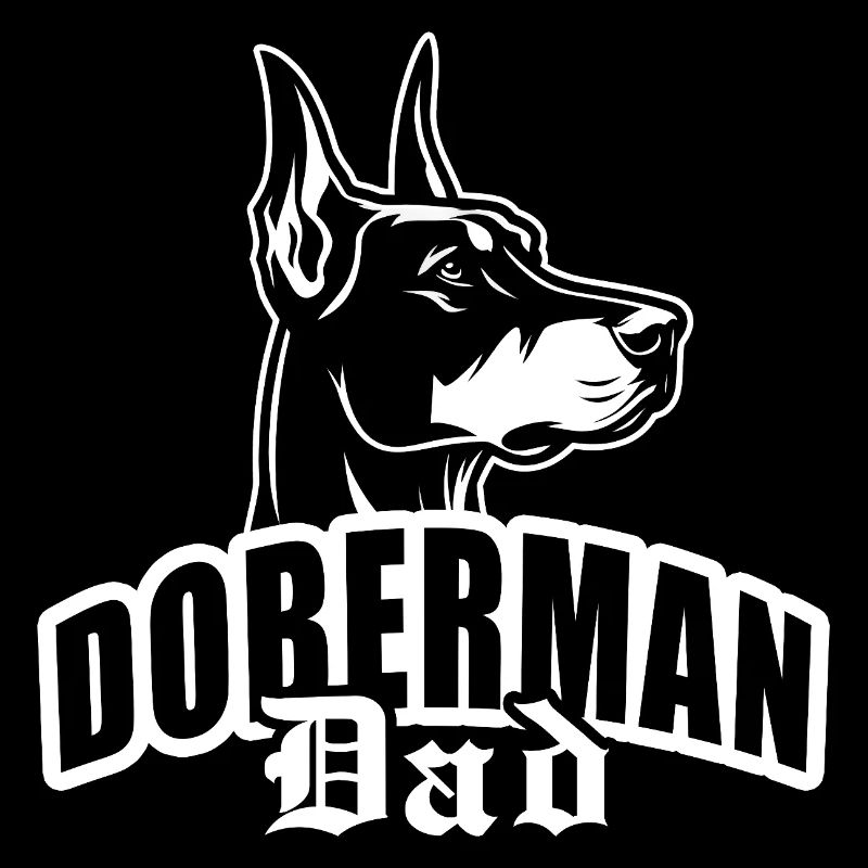 « Doberman Dad » avec tête de chien