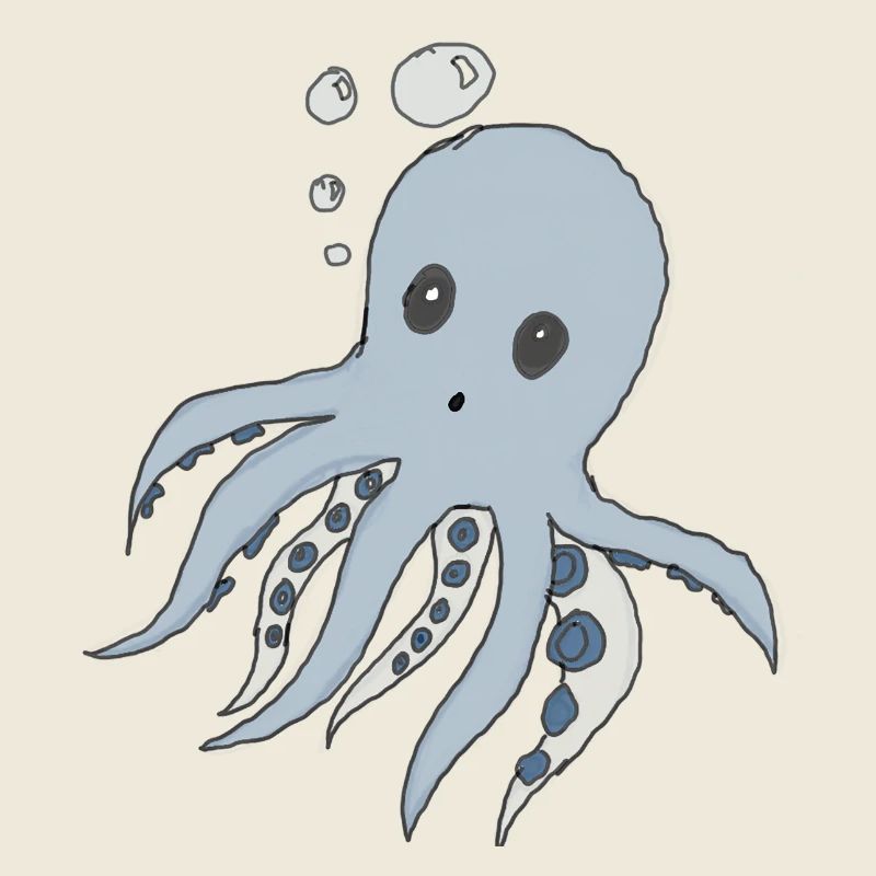 Kraken - Oktopus Zeichnung