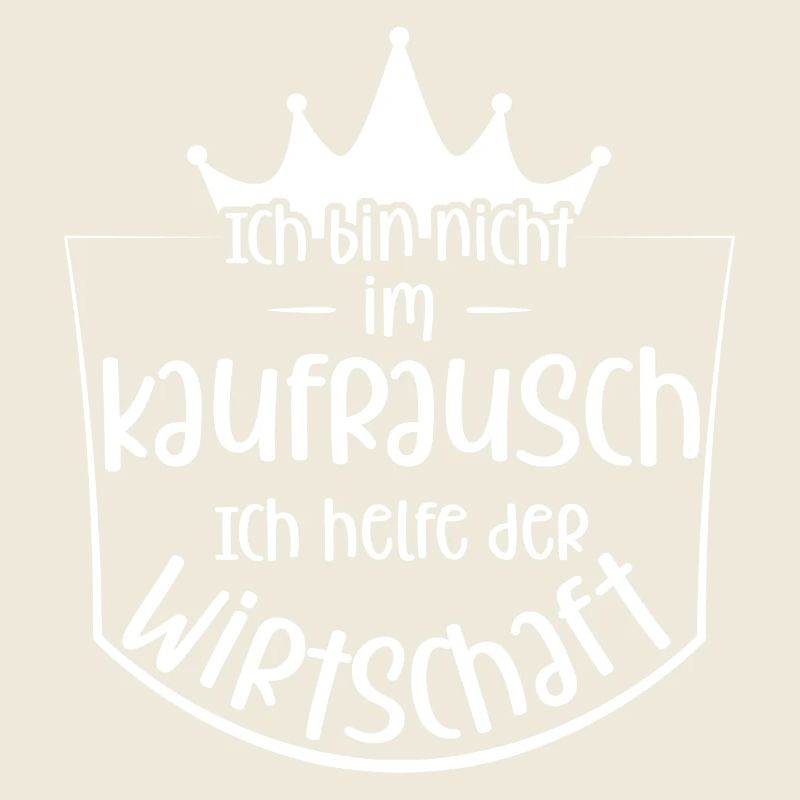 Lustiger Shopping Spruch - Kaufrausch hell