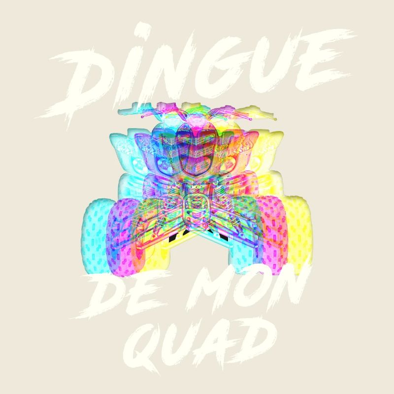 Quad: Crazy quad T-shirt, multi-coloured quad