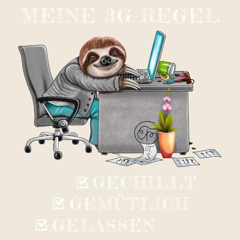 Faultier 3G Regel Bürohumor Geschenk Kollege