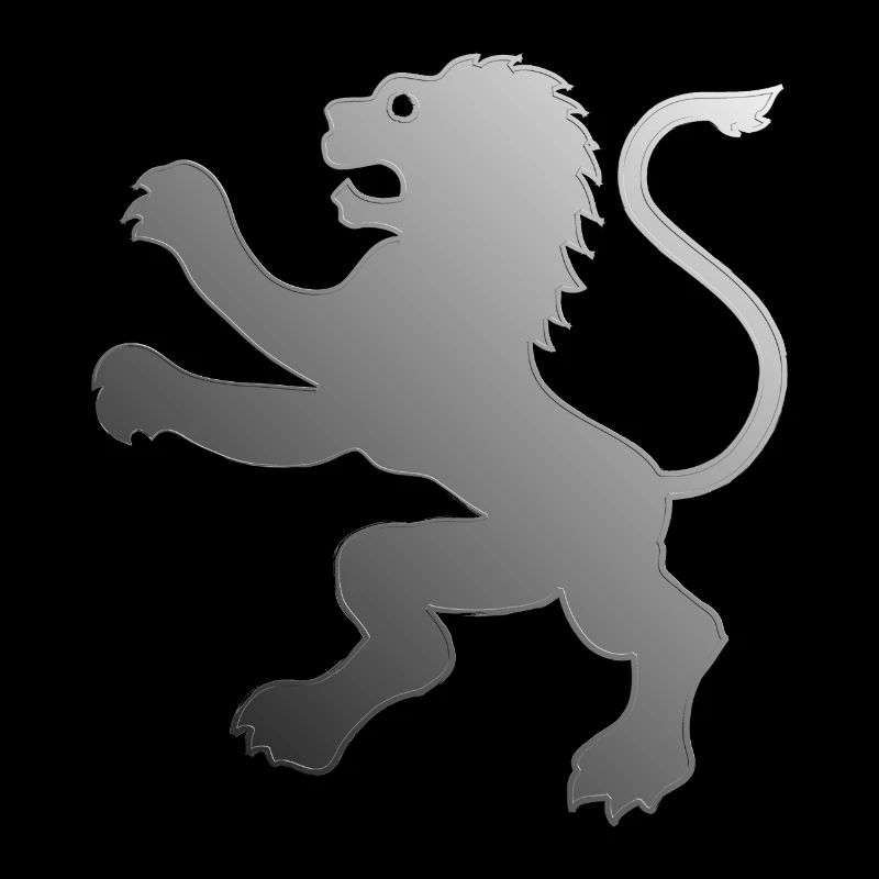 Lion embossed Heraldic animal