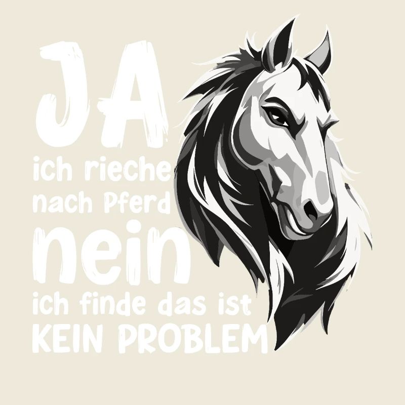 Pferde Spruch mit Pferdekopf Statement Hobby