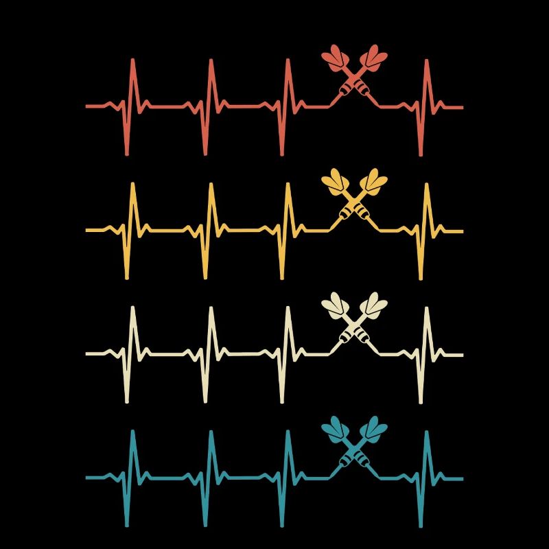 Dart Herzschlag Retro Darts Darter