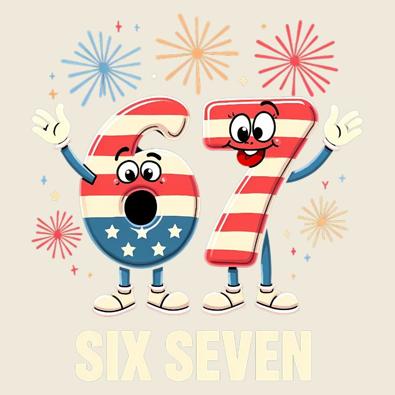 US Flag 67 Memes Six Seven
